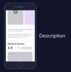 app description placement